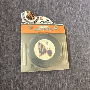 Vintage NIP St. Louis Blues Official Game Puck NHL InGlasCo Late 1980's NOS